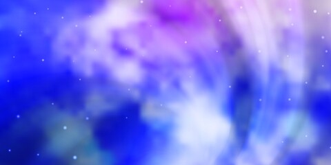 Light Pink, Blue vector pattern with abstract stars. Blur decorative design in simple style with stars. Best design for your ad, poster, banner.
