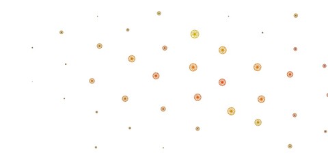 Light Green, Yellow vector backdrop with dots.
