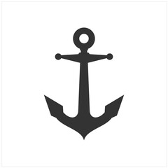 Anchor vector logo icon Nautical maritime sea ocean boat illustration symbol