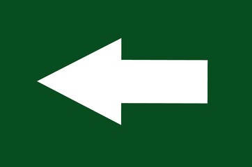 
white arrow on a green background