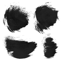 Chaotic rough realistic brush strokes with thick paint 4. Vector drawing