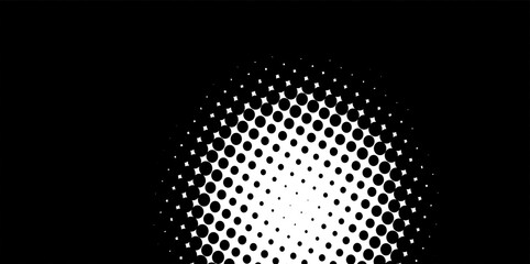 Vector circle background with black abstract random dots