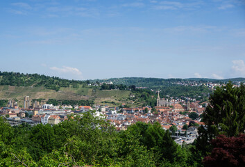 Fototapeta na wymiar panorama of the city of the esslingen
