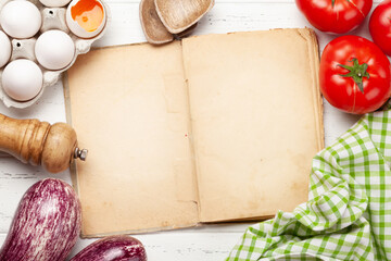 Cooking utensils, ingredients and cookbook