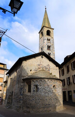 Fototapeta na wymiar Bormio - town and comune located i in northern Italy.