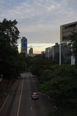 Fototapeta na wymiar Sao Paulo/Brazil: streetview, avenue, topview
