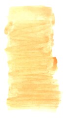 Vector watercolor background orange color smear, stock illustration for design and decor, white background, banner, template, poster, card
