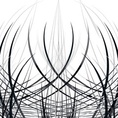 drawing in the gothic style on a black background
