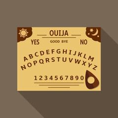 Ouija Board flat design illustration