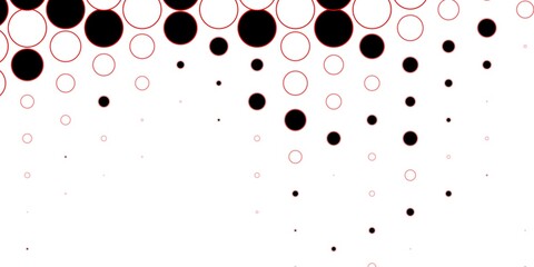 Dark Red vector template with circles. Glitter abstract illustration with colorful drops. Pattern for business ads.
