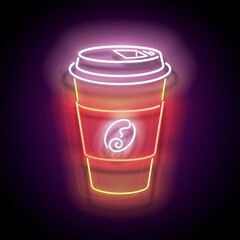 Glow Paper Cup of Coffee
