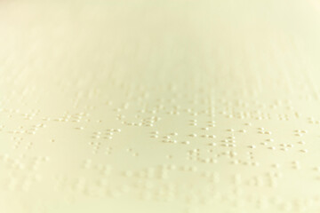 Plain Braille Page. Macro Photo. Stock pic