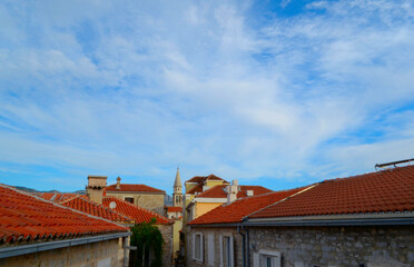 Obraz premium beautiful blue sky in Europe 