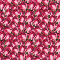 Summer floral background, drawing in gouache. Spring,summer holidays presents and gifts wrapping paper For textiles,packaging,fabric,wallpaper