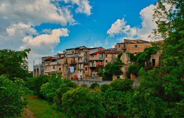 Fototapeta na wymiar Corner of the small village of Cinquefrondi.