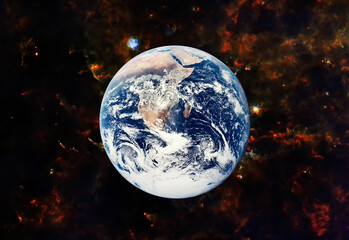 Beautiful earth from space. The elements of this image furnished by NASA.