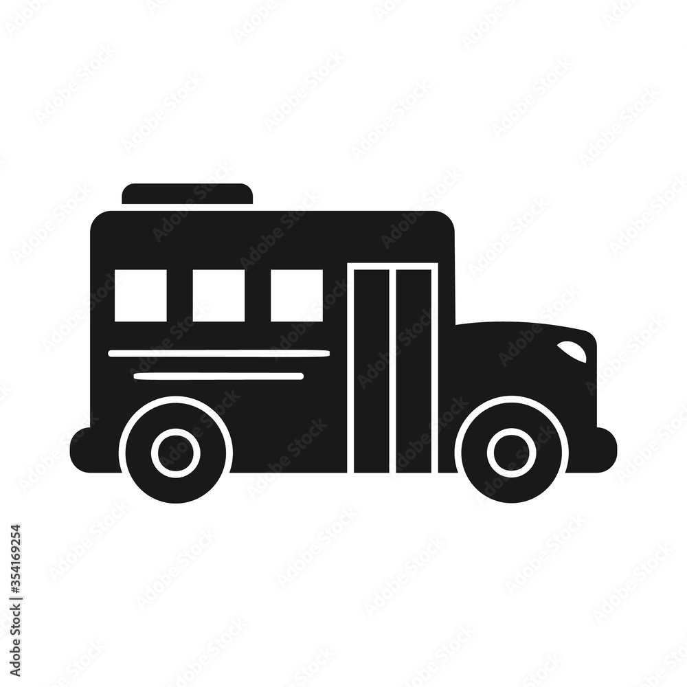 Poster school bus icon. simple vector transport icons for ui and ux, website or mobile application