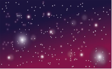 Fototapeta na wymiar Purple Galaxy Vector Shinnig Stars Wallpaper