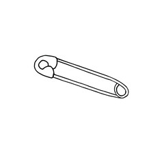 Vector hand drawn doodle sketch English pin isolated on white background