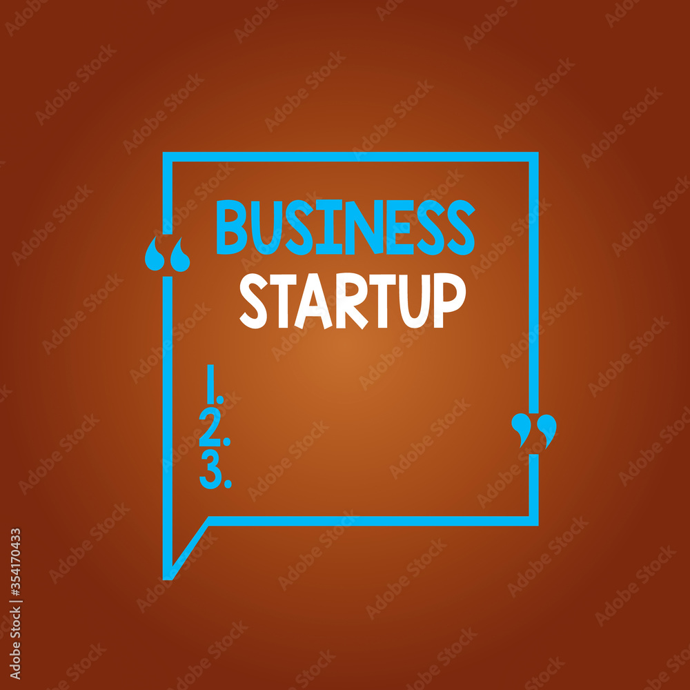 Poster conceptual hand writing showing business startup. concept meaning during the first stage of launchin