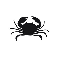 Vector hand drawn sketch crab silhouette isolated on white background