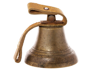 Old bell isolated on white background