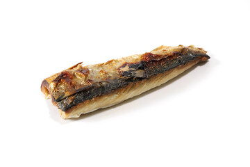 白背景の鯖の塩焼き