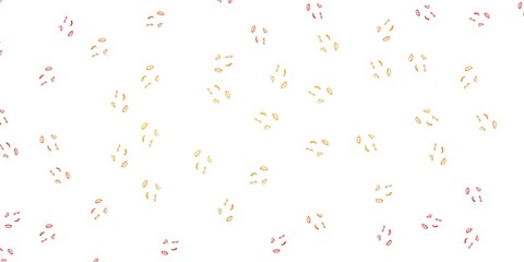 Light Orange vector background with woman symbols.