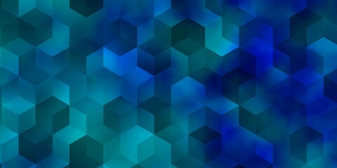 Light BLUE vector texture with colorful hexagons.