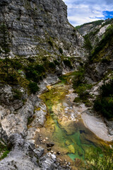 Clear And Wild Mountain River In Green Canyon In Ötschergräben In Austria