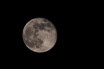 UK. April 2020: Pink supermoon