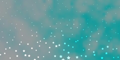 Dark BLUE vector background with colorful stars. Modern geometric abstract illustration with stars. Theme for cell phones.