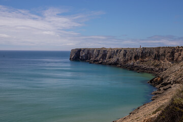 Rocky Cliff Jutting Out Into the Sea