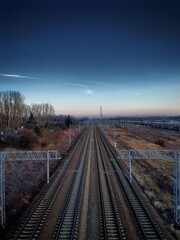 Fototapeta premium railway in the morning