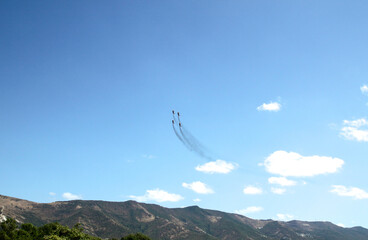 Swifts aerobatic team performed aerobatics at the Gelendzhik air show