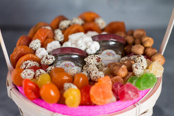 dried fruits honey and nuts are a beautiful delicious and useful gift