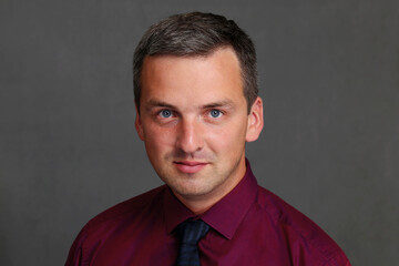 Closeup portrait of an attractive man.