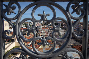 Ornate Ironwork Above the Medieval City