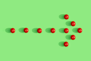 arrow pointer from tomato pattern