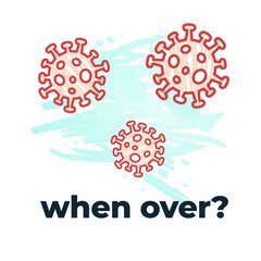 When coronavirus 2019-nCoV is over concept about the time when Covid-19 disease is defeated, victory over the pandemic and quarantine end. For blogger posts in social media.