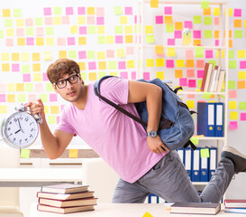 Student preparing for exams with many conflicting priorities