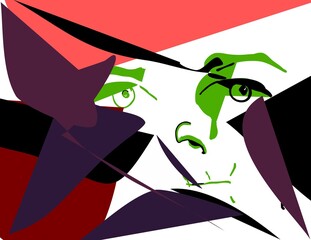 Abstract geometric art work