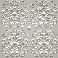 3d image. Abstraction. Ornament 