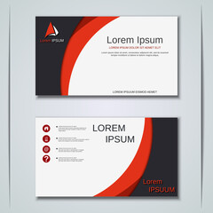 Modern geometric style business visiting card, label, sticker, badge vector design template