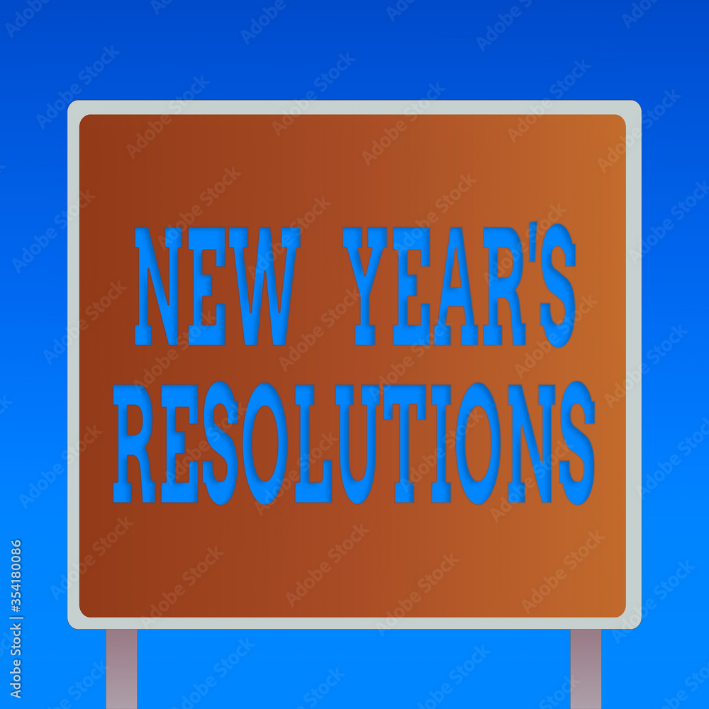 Aufkleber conceptual hand writing showing new year s resolutions. concept meaning reflection of goals, plan an