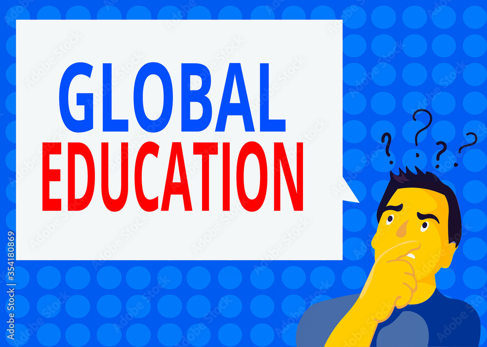 Poster handwriting text writing global education. conceptual photo interdisciplinary approach to learning c