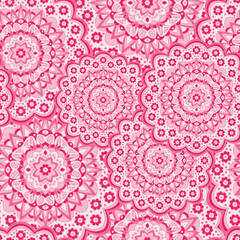 Persian medallion flower seamless ornament design.