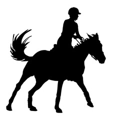 equestrian competitions, show jumping, women riders on horses,  isolated images on a white background