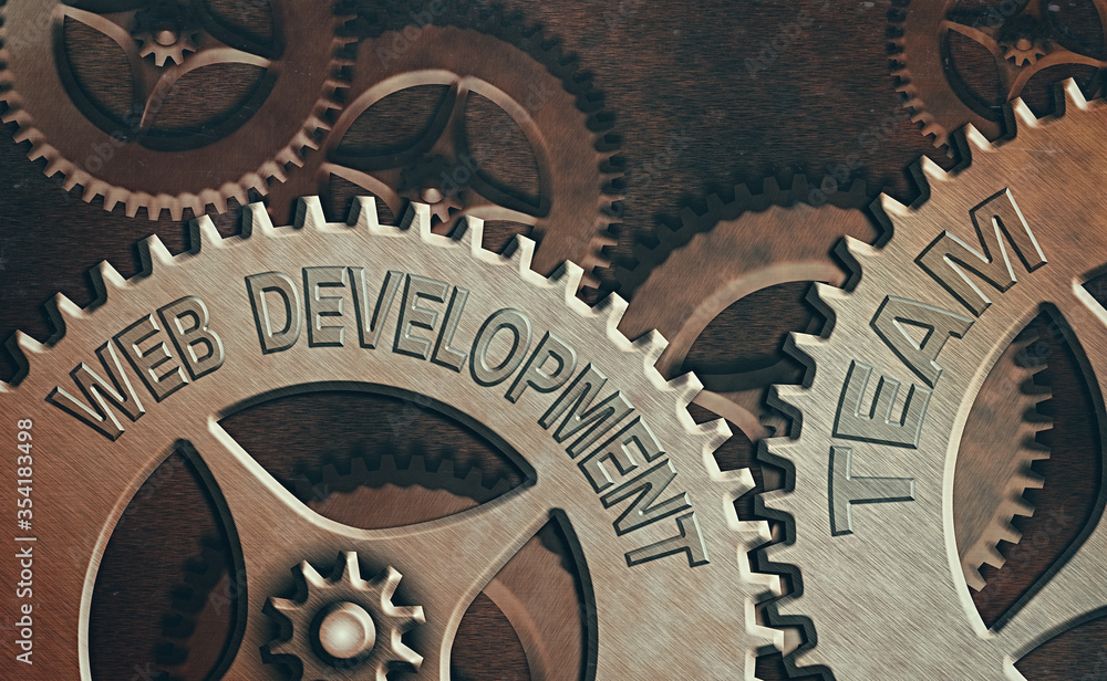 Poster conceptual hand writing showing web development team. concept meaning in control of all the processe