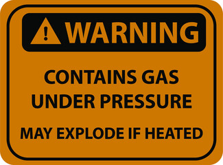 warning contains gas under pressure sign